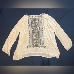 White Johnny Was Embroidered Blouse
